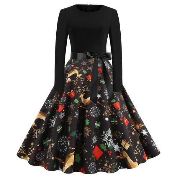 casual dresses women winter christmas dress 1950s vintage swing elegant party xmas long sleeve print black year 2021, Black;gray
casual dresses women winter christmas dress 1950s vintage swing elegant party xmas long sleeve print black year 2021, Black;gray