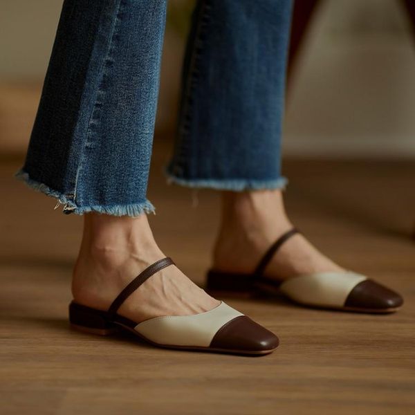 sandals kmeioo 2021 classic flat shoes female square toe mule genuine leather summer basic shallow shoe mules slides, Black
sandals kmeioo 2021 classic flat shoes female square toe mule genuine leather summer basic shallow shoe mules slides, Black