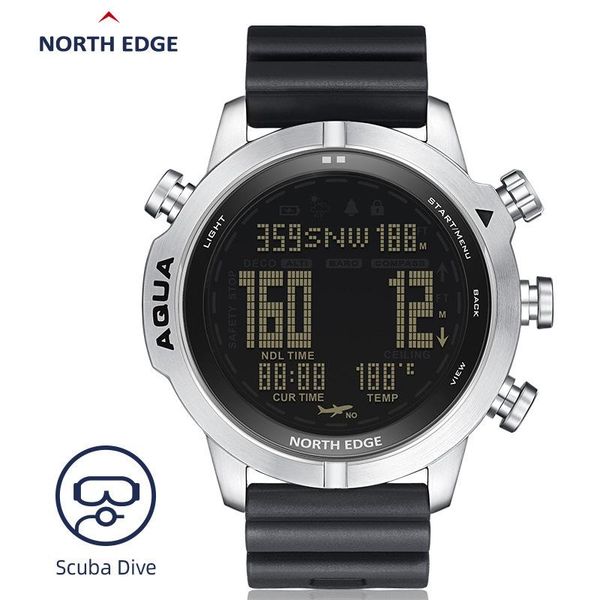 wristwatches north edge men's professional diving computer watch scuba ndl (no deco time) 50m dive watches altimeter barometer compass, Slivery;brown
wristwatches north edge men's professional diving computer watch scuba ndl (no deco time) 50m dive watches altimeter barometer compass, Slivery;brown