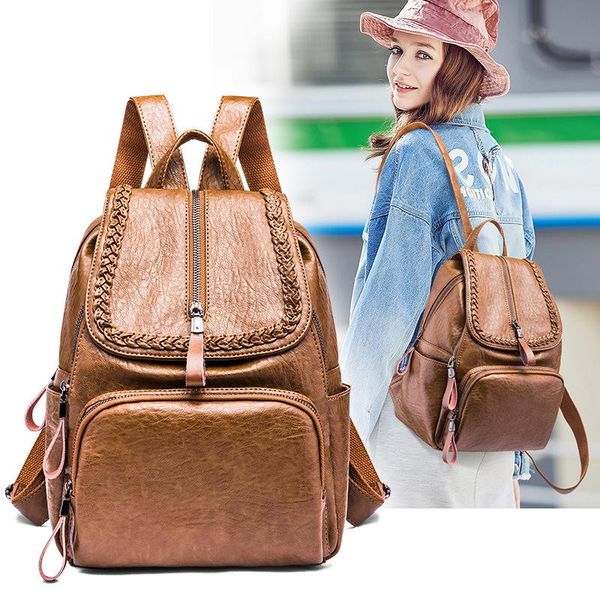 outdoor bags 2021 foreign trade backpack female korean version of the tide simple leisure travel bag wild fashion soft leather
outdoor bags 2021 foreign trade backpack female korean version of the tide simple leisure travel bag wild fashion soft leather