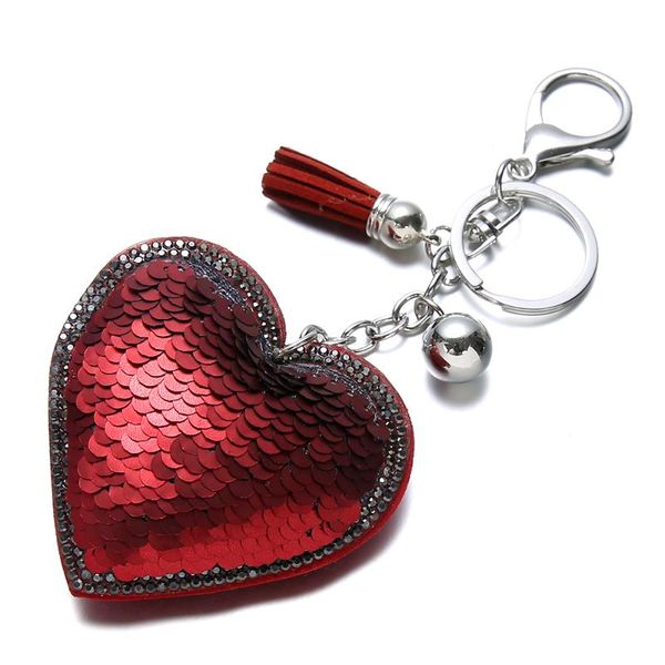 keychains 6 colors cute heart keychain crystal leather beads tassel charm sequins key chain women bag pendant fashion accessories, Silver
keychains 6 colors cute heart keychain crystal leather beads tassel charm sequins key chain women bag pendant fashion accessories, Silver