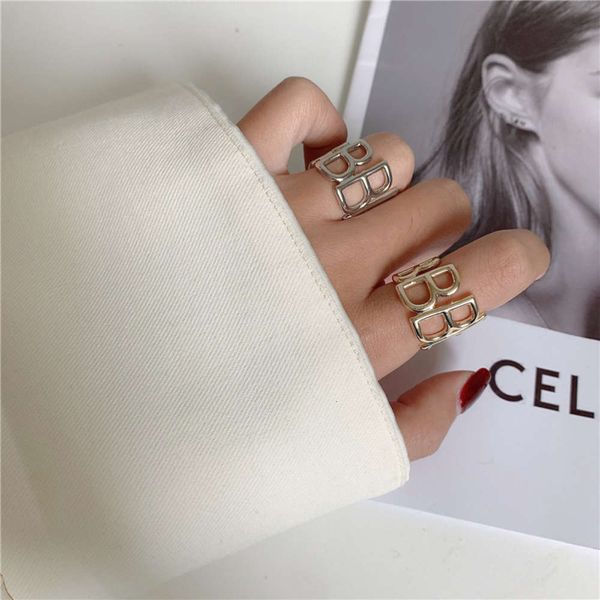 cool style metallic letter b open women's net red personality exaggerated index finger ring, Black
cool style metallic letter b open women's net red personality exaggerated index finger ring, Black