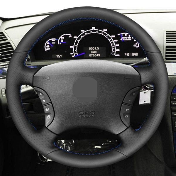 steering wheel covers black genuine leather hand-sewing car cover for - s-class w220 s500 s600 s430 s350
steering wheel covers black genuine leather hand-sewing car cover for - s-class w220 s500 s600 s430 s350