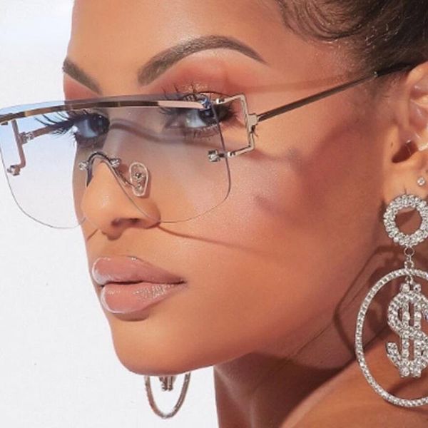 sunglasses 2021 rimless square women retro one piece sun glasses female brand designer transparent goggle ladies, White;black
sunglasses 2021 rimless square women retro one piece sun glasses female brand designer transparent goggle ladies, White;black