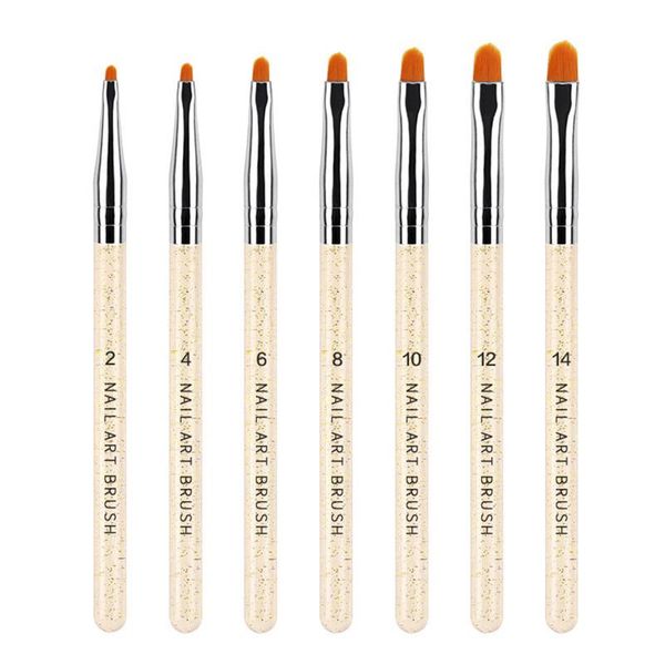 nail brushes 7pcs art uv gel brush set acrylic extension builder painting pen manicure, Yellow
nail brushes 7pcs art uv gel brush set acrylic extension builder painting pen manicure, Yellow