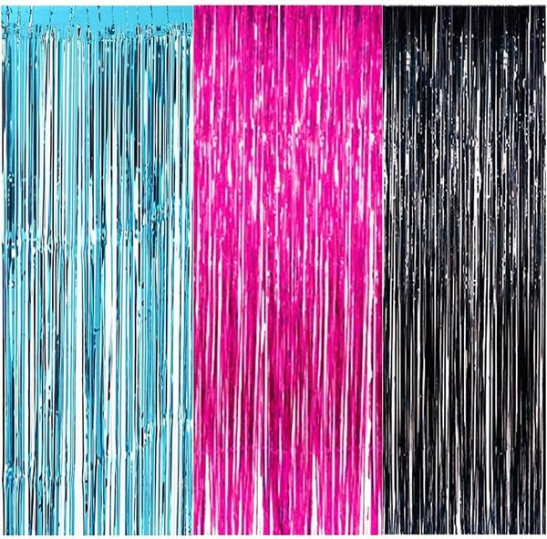 party decoration birthday decorations tik theme backdrop supplies black fuchsia blue foil curtains
party decoration birthday decorations tik theme backdrop supplies black fuchsia blue foil curtains