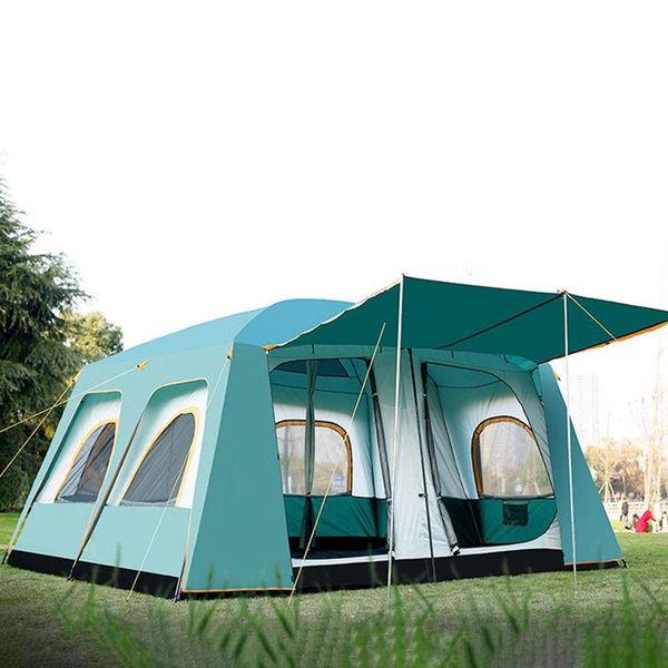 tents and shelters 460*360*210cm two bedrooms one living outdoor camping rainproof sun protection 6-12 people use large tienda de campaña
tents and shelters 460*360*210cm two bedrooms one living outdoor camping rainproof sun protection 6-12 people use large tienda de campaña