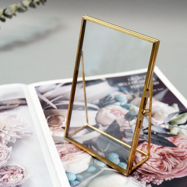 simple antique rectangular tanding transparent glass po frame for home decoration - gold mj frames
simple antique rectangular tanding transparent glass po frame for home decoration - gold mj frames