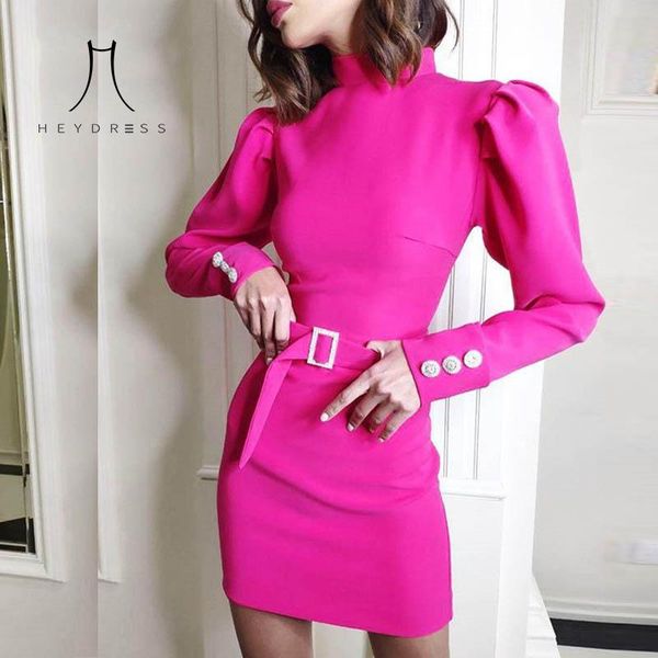casual dresses heydress autumn puff shoulder long sleeve dress women turtleneck solid belt mini lady back zipper bodycon party, Black;gray
casual dresses heydress autumn puff shoulder long sleeve dress women turtleneck solid belt mini lady back zipper bodycon party, Black;gray