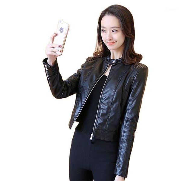 women's jackets woman spring pu female autumn leather motor jacket lady slim veste overcoat women outerwear, Black;brown
women's jackets woman spring pu female autumn leather motor jacket lady slim veste overcoat women outerwear, Black;brown