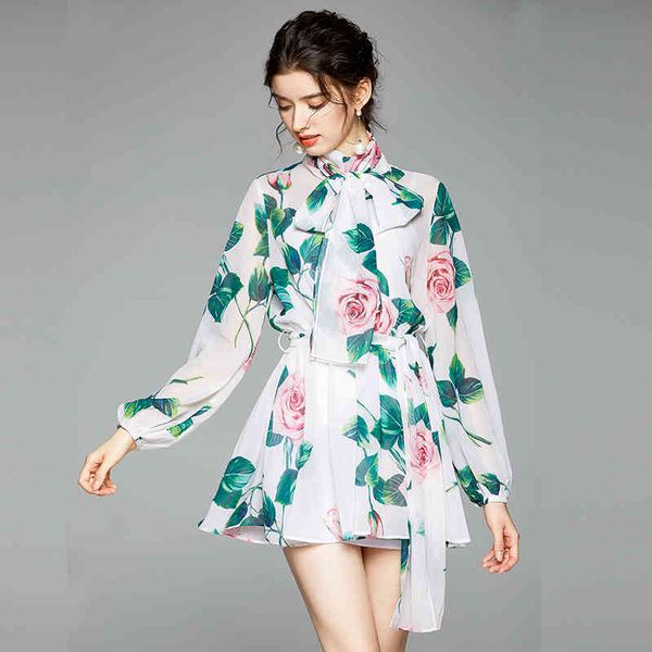 autumn runway rose floral mini women charming flower print chiffon holiday bow tie collar long sleeve dresses with belt 210416, Black;gray
autumn runway rose floral mini women charming flower print chiffon holiday bow tie collar long sleeve dresses with belt 210416, Black;gray