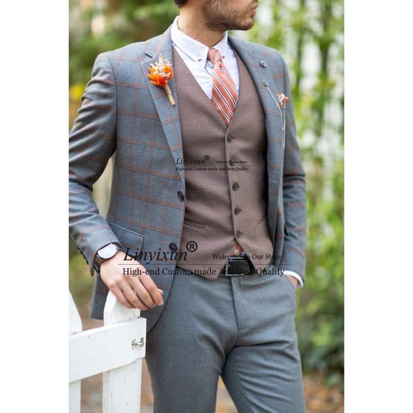 men's suits & blazers handsome plaid mens slim fit wedding groom tuxedos 3 piece jacket vest pant set formal business male blazer costu, White;black
men's suits & blazers handsome plaid mens slim fit wedding groom tuxedos 3 piece jacket vest pant set formal business male blazer costu, White;black