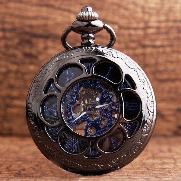 gun black petal blue face mechanical pocket watch flap hollow necklace men's and women's watch, Slivery;brown
gun black petal blue face mechanical pocket watch flap hollow necklace men's and women's watch, Slivery;brown
