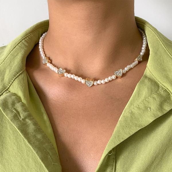 chokers lacteo bohemian imitation pearls clavicle chain choker necklace jewelry for women fashion shiny heart rhinestone charm, Golden;silver
chokers lacteo bohemian imitation pearls clavicle chain choker necklace jewelry for women fashion shiny heart rhinestone charm, Golden;silver