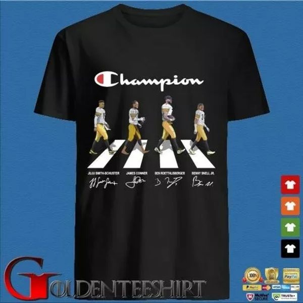 champion juju smith-schuster james conner ben roethlisberger abbey road t-shirt, White;black
champion juju smith-schuster james conner ben roethlisberger abbey road t-shirt, White;black