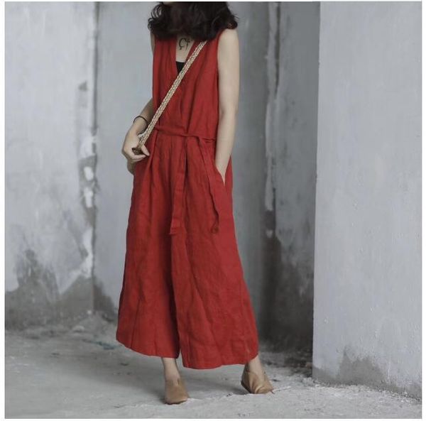 women's jumpsuits & rompers 2021 summer autumn womens casual loose linen pants jumpsuit sleeveless wide leg overalls women clothing, Black;white
women's jumpsuits & rompers 2021 summer autumn womens casual loose linen pants jumpsuit sleeveless wide leg overalls women clothing, Black;white