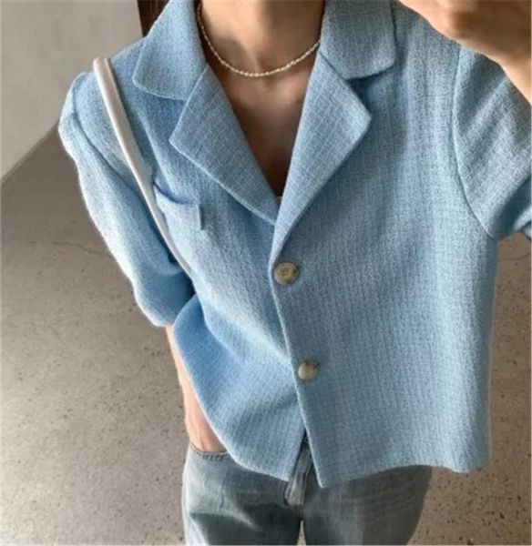 women's suits & blazers korean chic suit vintage simple solid color notch collar woven jackets 2021 fashion tide summer, White;black
women's suits & blazers korean chic suit vintage simple solid color notch collar woven jackets 2021 fashion tide summer, White;black