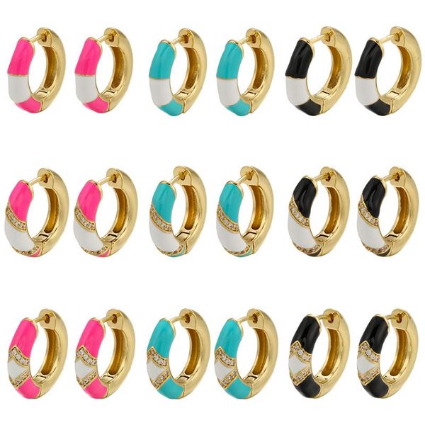 hoop & huggie zhukou gold color lattice small earrings dripping oil enamel cz crystal women trendy jewelry wholesale ve395, Golden;silver
hoop & huggie zhukou gold color lattice small earrings dripping oil enamel cz crystal women trendy jewelry wholesale ve395, Golden;silver