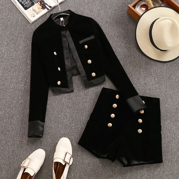 pant velvet 2 women autumn winter retro stand collar pants short jacket coat + two piece set lady shorts suits ug2l, White
pant velvet 2 women autumn winter retro stand collar pants short jacket coat + two piece set lady shorts suits ug2l, White