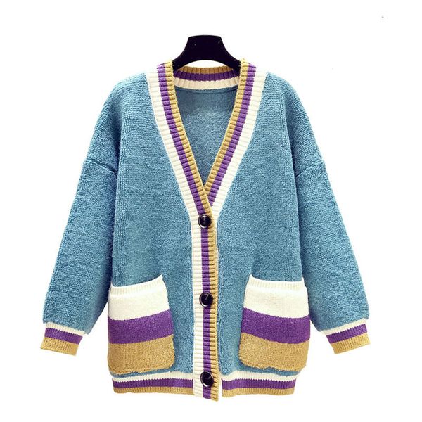 think blue beige pink sweater knitted patchwork striped hit color long sleeve cardigans single-breasted autumn m0172 210514, White
think blue beige pink sweater knitted patchwork striped hit color long sleeve cardigans single-breasted autumn m0172 210514, White