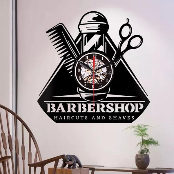 wall clocks 2021 barber shop retro record clock gift for hairdresser watch hair cuts and shaves salon art 
wall clocks 2021 barber shop retro record clock gift for hairdresser watch hair cuts and shaves salon art