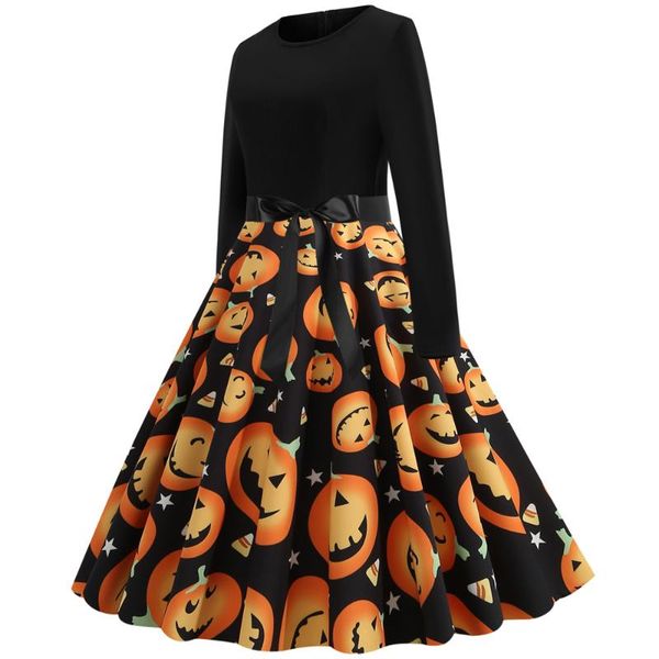 casual dresses halloween ladies printing dress retro round neck long sleeve christmas costume party, Black;gray
casual dresses halloween ladies printing dress retro round neck long sleeve christmas costume party, Black;gray