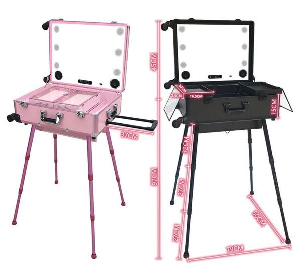 studio multimedia wheeled trolley makeup case with lights & organizer lighted mirror cosmetic bags cases
studio multimedia wheeled trolley makeup case with lights & organizer lighted mirror cosmetic bags cases