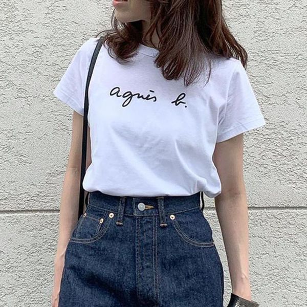 women's t-shirt fashion trend 100% pure cotton short-sleeved 2021 brand letter printing couple style female, White
women's t-shirt fashion trend 100% pure cotton short-sleeved 2021 brand letter printing couple style female, White