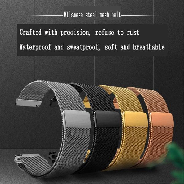 watch bands applicable to huawei strap 12-24mm magnetic mesh milanese samsung huami stainless steel, Black;brown
watch bands applicable to huawei strap 12-24mm magnetic mesh milanese samsung huami stainless steel, Black;brown