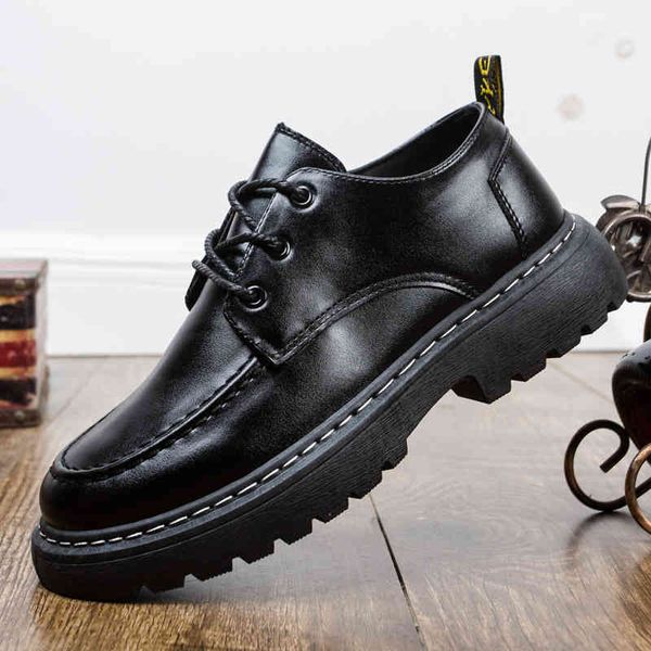 dress shoes men's casual trend wild fashion low thick-soled leather zapatos de hombre e9q8, Black
dress shoes men's casual trend wild fashion low thick-soled leather zapatos de hombre e9q8, Black