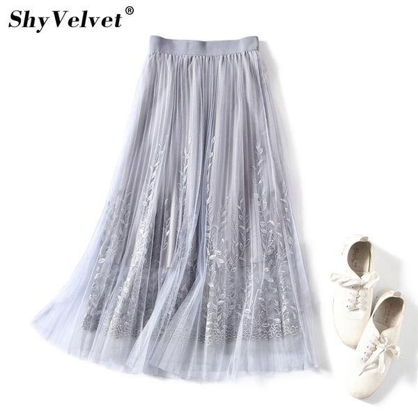 skirts 2021 summer autumn women elegant embroidery floral black pink elastic high waist pleated tulle long female grey
skirts 2021 summer autumn women elegant embroidery floral black pink elastic high waist pleated tulle long female grey