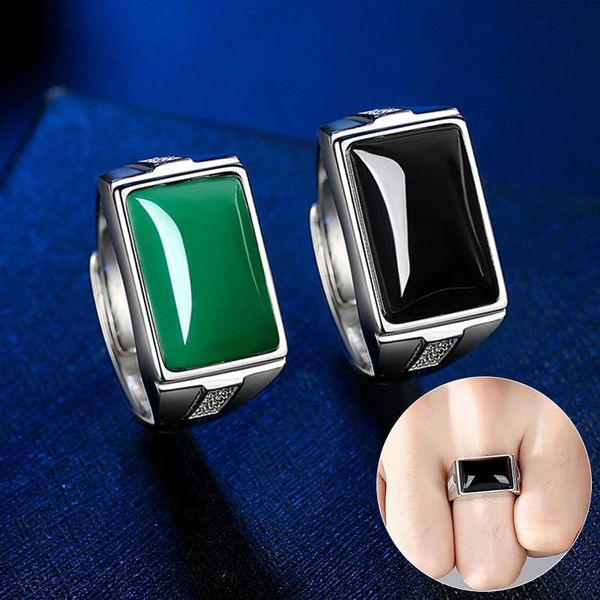 wedding rings 2021 vintage black/green agate men's ring zircon adjustable for male fine jewelry gift punk engagement accesso, Slivery;golden
wedding rings 2021 vintage black/green agate men's ring zircon adjustable for male fine jewelry gift punk engagement accesso, Slivery;golden