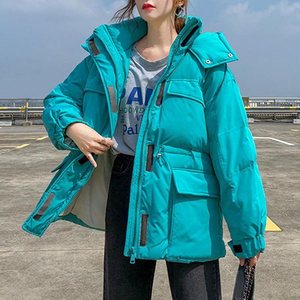 women's down & parkas winter hooded 90% white duck short jacket casual loose thick warm snow ladies, Black
women's down & parkas winter hooded 90% white duck short jacket casual loose thick warm snow ladies, Black