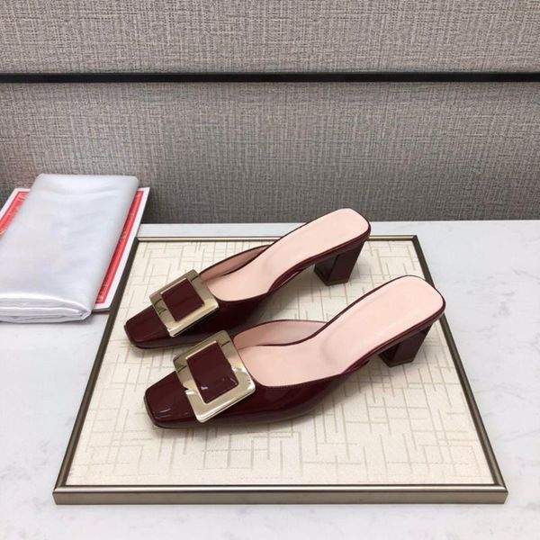 summber women's shoes genuine leather slippers square toe summer sandals fashion brand low heels, Black
summber women's shoes genuine leather slippers square toe summer sandals fashion brand low heels, Black