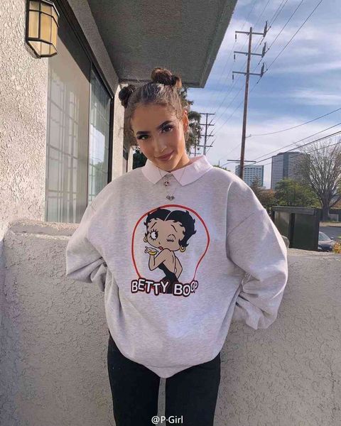 women's hoodies & sweatshirts women round neck cotton sweatshirt loli cartoon printing loose casual sport long sleeve sweater t shirt, Black
women's hoodies & sweatshirts women round neck cotton sweatshirt loli cartoon printing loose casual sport long sleeve sweater t shirt, Black