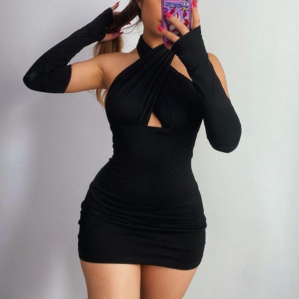 casual dresses women cross halter bodycon dress with gloves solid color sleeveless off-the-shoulder cutout front backless, Black;gray
casual dresses women cross halter bodycon dress with gloves solid color sleeveless off-the-shoulder cutout front backless, Black;gray