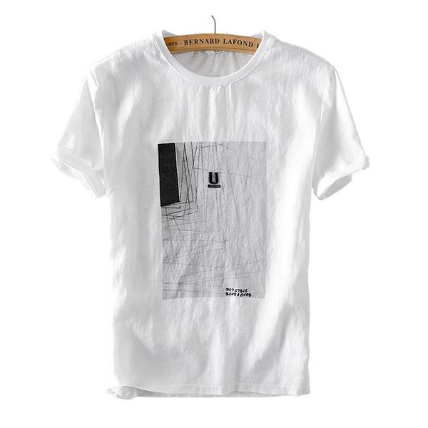 men's t-shirts graphic t shirts for men cotton linen short sleeve tees white fashion print embroidery tshirt male summer casual o-neck, White;black
men's t-shirts graphic t shirts for men cotton linen short sleeve tees white fashion print embroidery tshirt male summer casual o-neck, White;black