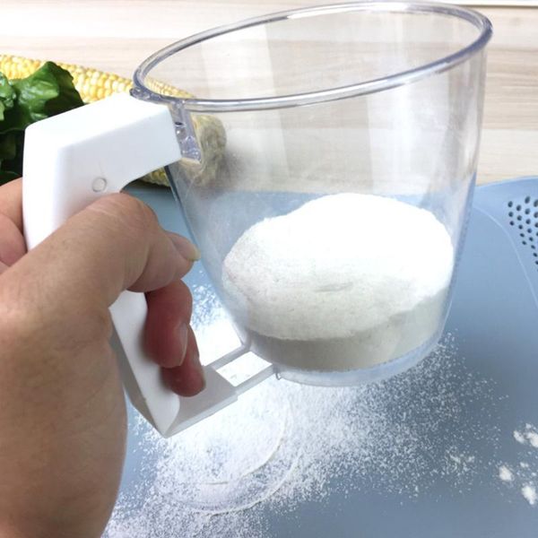 baking & pastry tools handle plastic press cup shape flour sifter strainer sieve filter with lid kitchen tool hand-pressed separation
baking & pastry tools handle plastic press cup shape flour sifter strainer sieve filter with lid kitchen tool hand-pressed separation