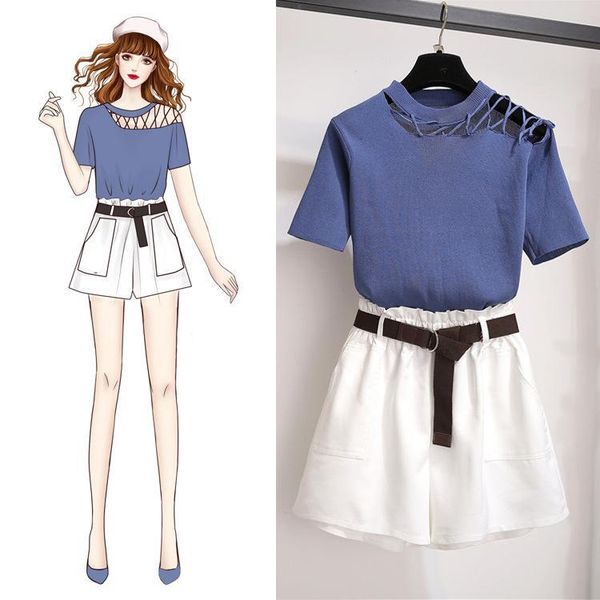 women's shorts ichoix summer 2 piece outfits lace-up knitted or crocheted and shorts with combined korean style 2 suit women's g3, White;black
women's shorts ichoix summer 2 piece outfits lace-up knitted or crocheted and shorts with combined korean style 2 suit women's g3, White;black