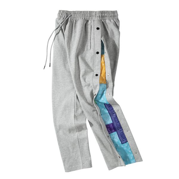 pants fashionable the cashew flower stitching casual men's street trend side breasted straight loose wide leg, Black
pants fashionable the cashew flower stitching casual men's street trend side breasted straight loose wide leg, Black