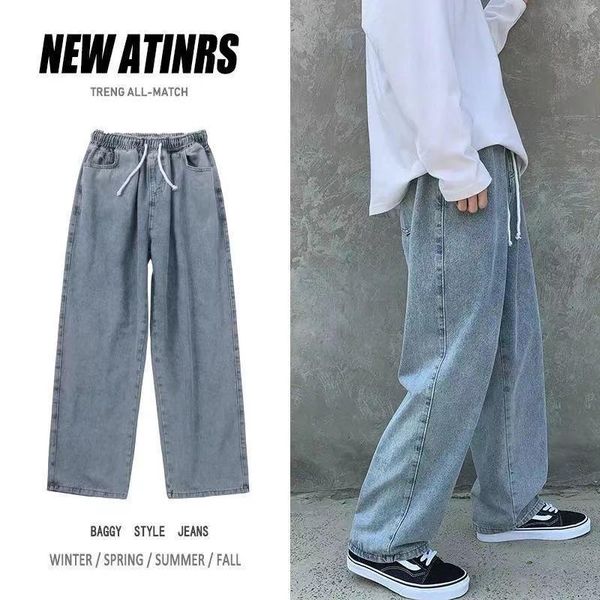 summer wide-leg jeans men's fashion blue drawstring men streetwear loose hip-hop straight-leg denim trousers mens s-3xl
summer wide-leg jeans men's fashion blue drawstring men streetwear loose hip-hop straight-leg denim trousers mens s-3xl
