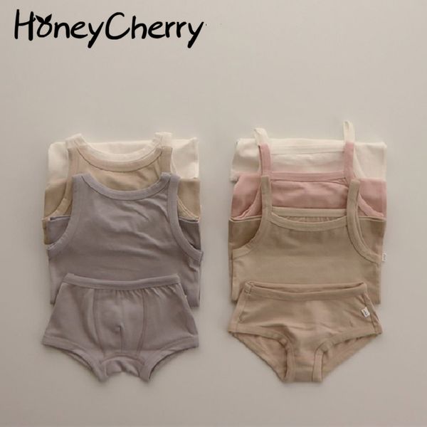 summer baby home underwear tank set for boys and girls boutique kids clothing 210515, White
summer baby home underwear tank set for boys and girls boutique kids clothing 210515, White