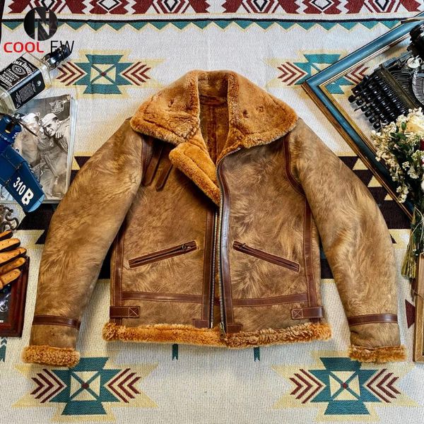 men's leather & faux cdf199 european us size super warm genuine sheep b3 shearling bomber fur jacket, Black
men's leather & faux cdf199 european us size super warm genuine sheep b3 shearling bomber fur jacket, Black