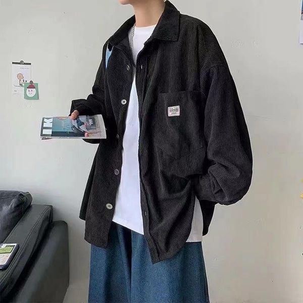 men's jackets men vintage harajuku corduroy shirts 2021 mens korean fashion solid oversized shirt male japan streetwear casual, Black;brown
men's jackets men vintage harajuku corduroy shirts 2021 mens korean fashion solid oversized shirt male japan streetwear casual, Black;brown