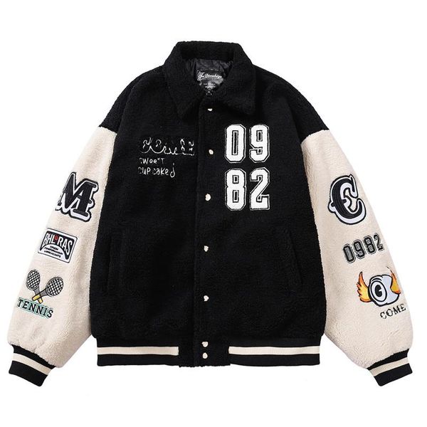 men's jackets hip hop baseball jacket harajuku streetwear letter number embroidery patchwork lambswool coat winter fashion retro varsit, Black;brown
men's jackets hip hop baseball jacket harajuku streetwear letter number embroidery patchwork lambswool coat winter fashion retro varsit, Black;brown