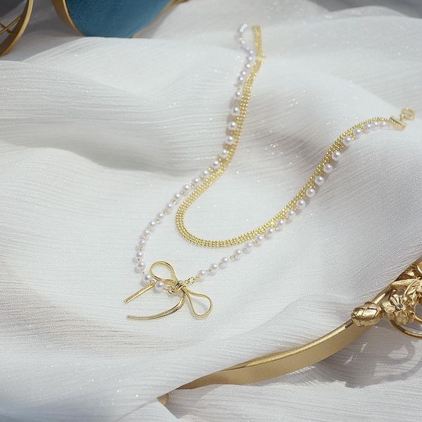 chains 2021 fashion brand jewelry elegant crystal bowknot pendant&necklaces for women delicate pearl charm choker necklaces, Silver
chains 2021 fashion brand jewelry elegant crystal bowknot pendant&necklaces for women delicate pearl charm choker necklaces, Silver