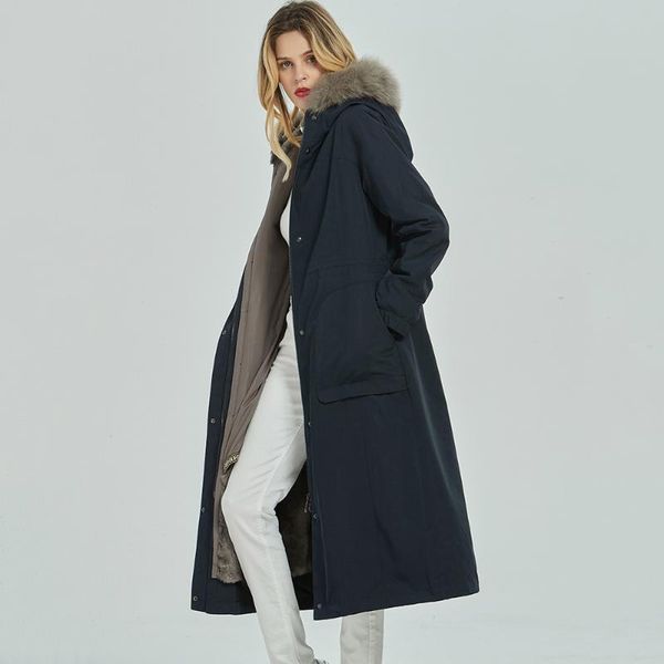 women's fur & faux women rex coat 2021 fashion warm liner with raccoon dog collar overcoat long parka autumn winter, Black
women's fur & faux women rex coat 2021 fashion warm liner with raccoon dog collar overcoat long parka autumn winter, Black