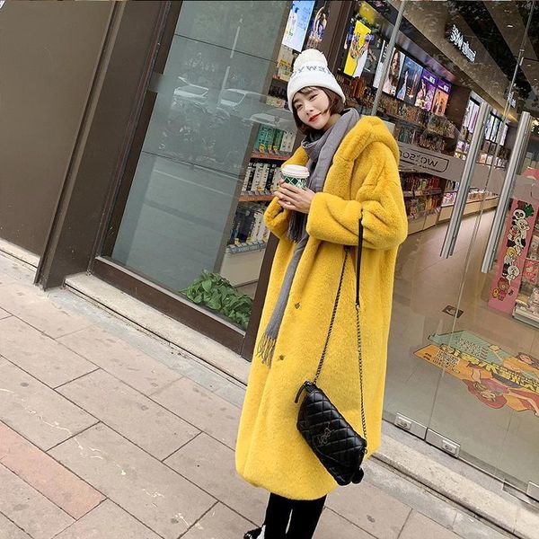women's fur & faux women 2021 winter fashion long rex coats female thick warm hooded jacket ladies solid color loose outerwear r352, Black
women's fur & faux women 2021 winter fashion long rex coats female thick warm hooded jacket ladies solid color loose outerwear r352, Black