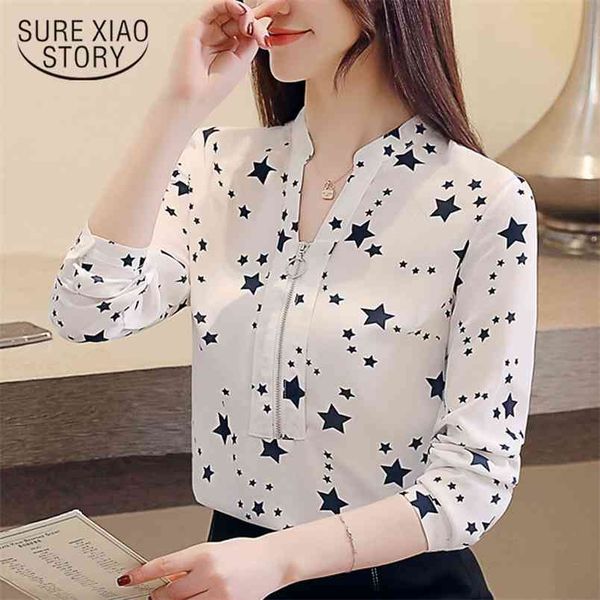 autumn chiffon shirt female causal print stars women's long sleeve and blouses fashion blusas 2216 210421, White
autumn chiffon shirt female causal print stars women's long sleeve and blouses fashion blusas 2216 210421, White