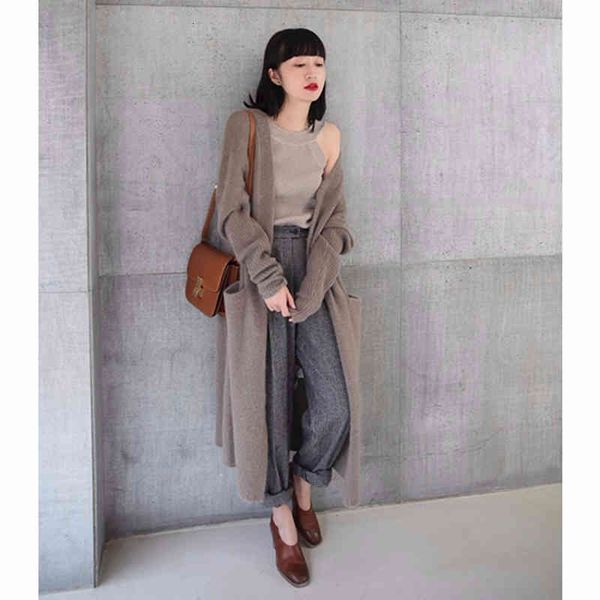 coats coats 2021 autumn and winter cashmere cardigan women's long over the knee loose thick comfortable sweater coat jacket, Tan;black
coats coats 2021 autumn and winter cashmere cardigan women's long over the knee loose thick comfortable sweater coat jacket, Tan;black